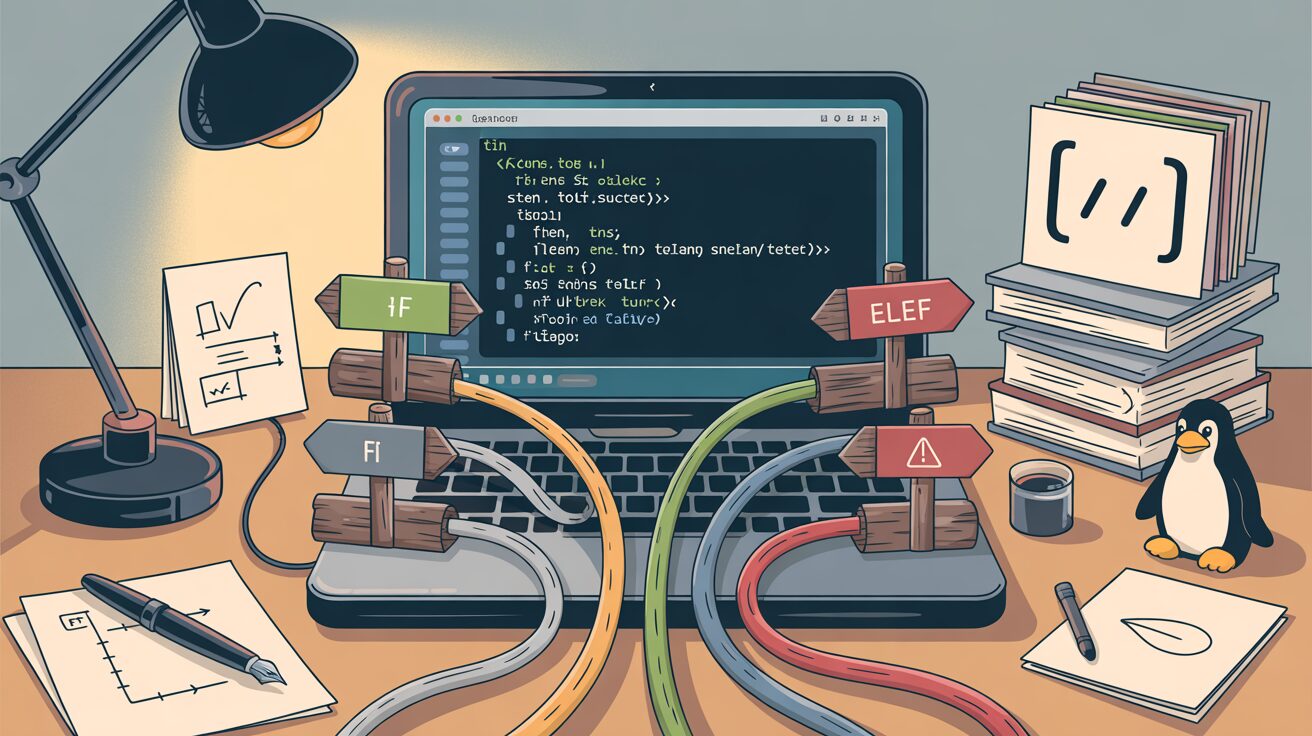 Structures conditionnelles Bash : tutoriel complet [2026]