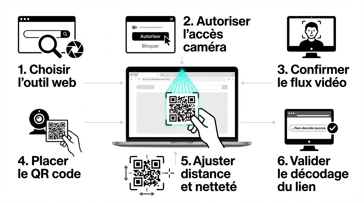 Scanner un QR code avec la webcam d'un ordinateur portable