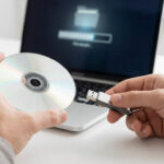 Guide visuel pour copier un CD sur une clé USB avec des étapes claires et des outils recommandés.