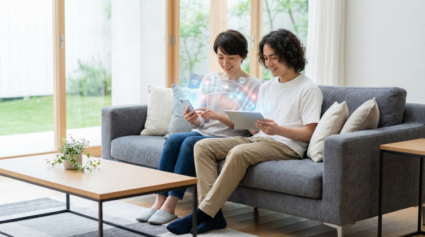 Illustration du partage de gigas SFR avec le programme Multi pour optimiser les données mobiles