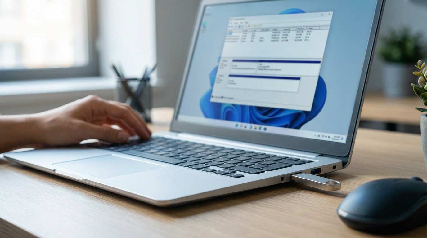 Clé USB formatée en exFAT pour compatibilité Windows et macOS