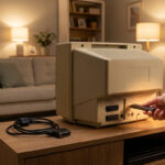 Clé HDMI Chromecast connectée à une ancienne TV pour streaming Wi-Fi