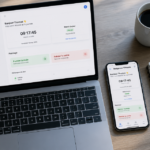 Interface badgeuse virtuelle sur ordinateur et smartphone