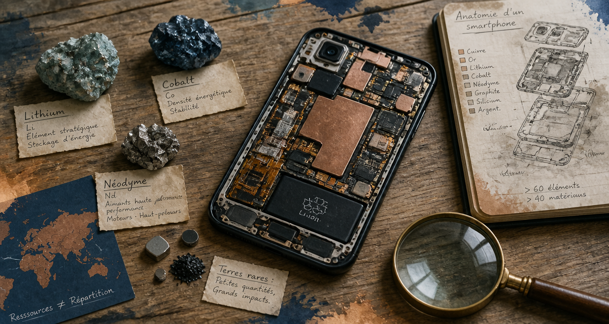 combien y a-t-il de métaux différents dans un smartphone ? composants et minerais