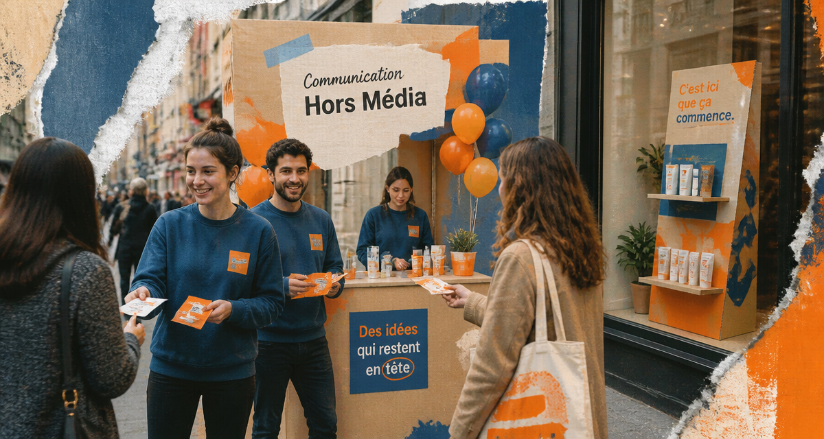 street marketing hors media stand PLV