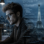 Développeur web Paris ordinateur et Tour Eiffel