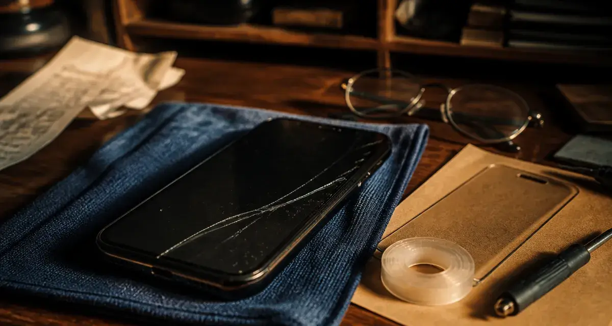Fissure telephone : écran de smartphone fissuré, données à sauver