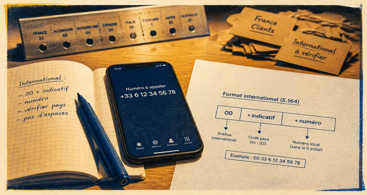Indicatif téléphonique : composer un numéro international E.164 sans erreur