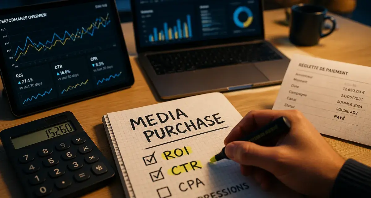Media purchase : budget pub, ROI et CTR