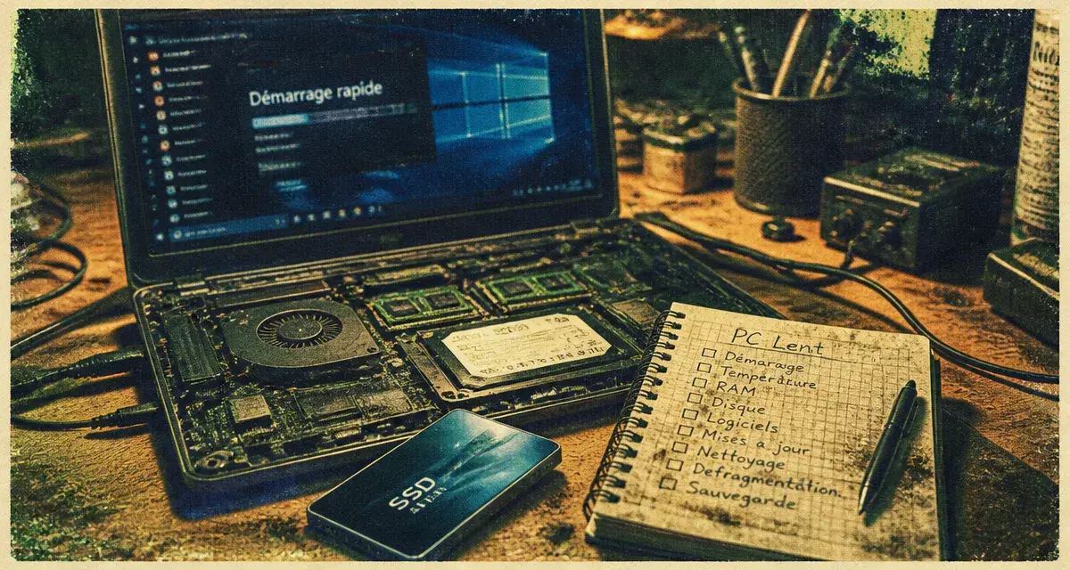 PC lent à démarrer : réglages Windows et astuce matérielle SSD