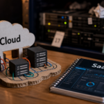 SaaS cloud : maquette cloud vs saas, serveurs et interface logicielle