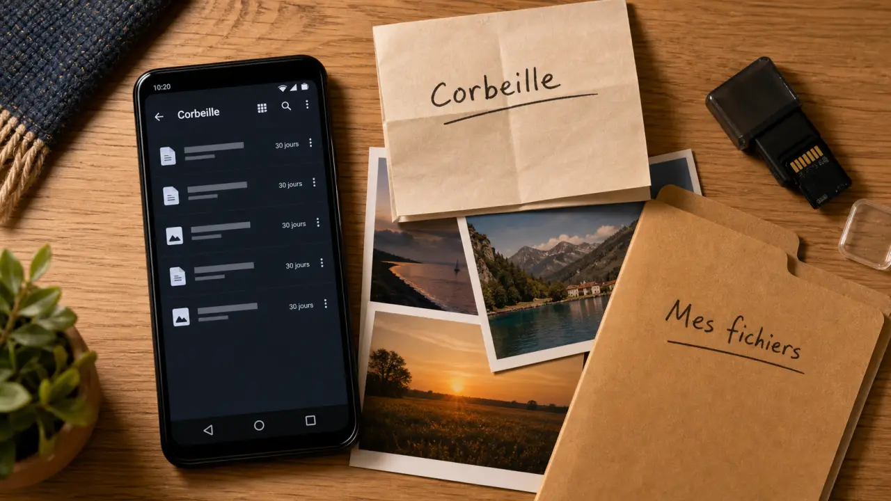 Corbeille de mon téléphone : recherche dans Galerie, Mes fichiers et Google Photos