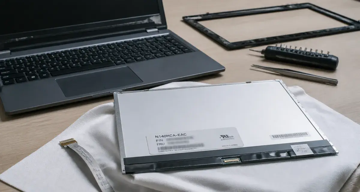 ecran dalle pc portable : dalle LCD neuve sur établi