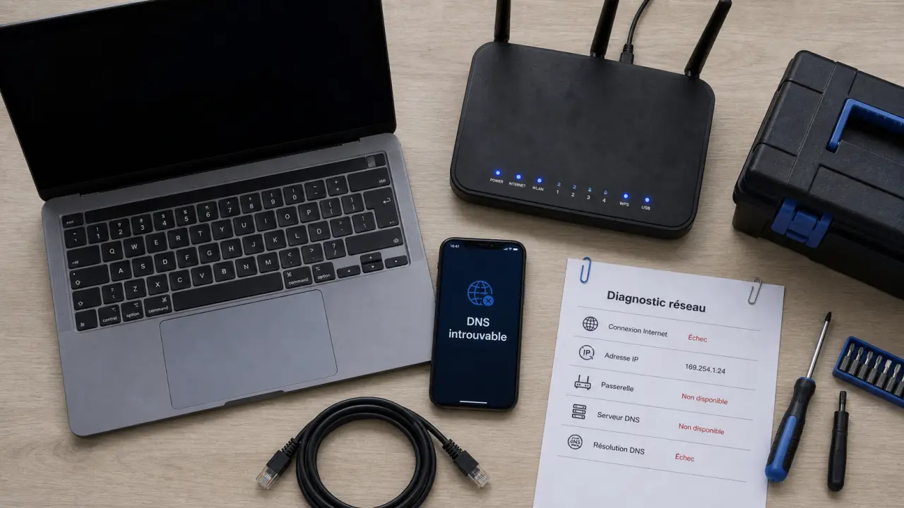 Impossible d'ouvrir une page web malgré connexion ok : DNS introuvable, étapes de dépannage Wi‑Fi