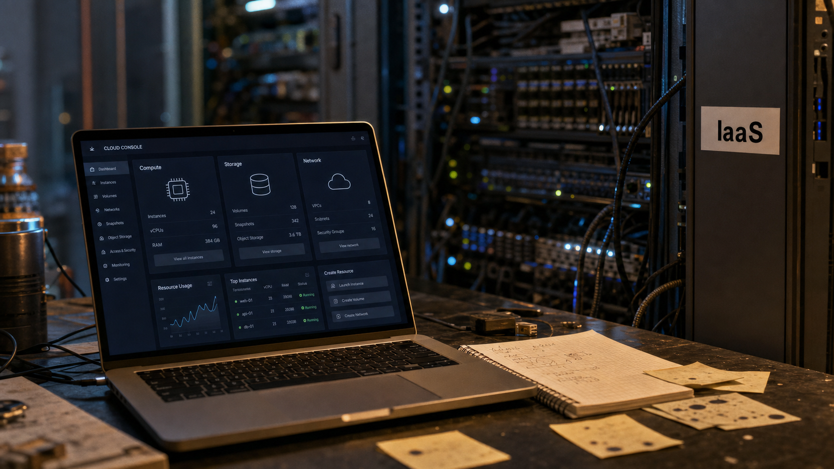 Infrastructure as a service : serveurs, coûts et responsabilités IaaS