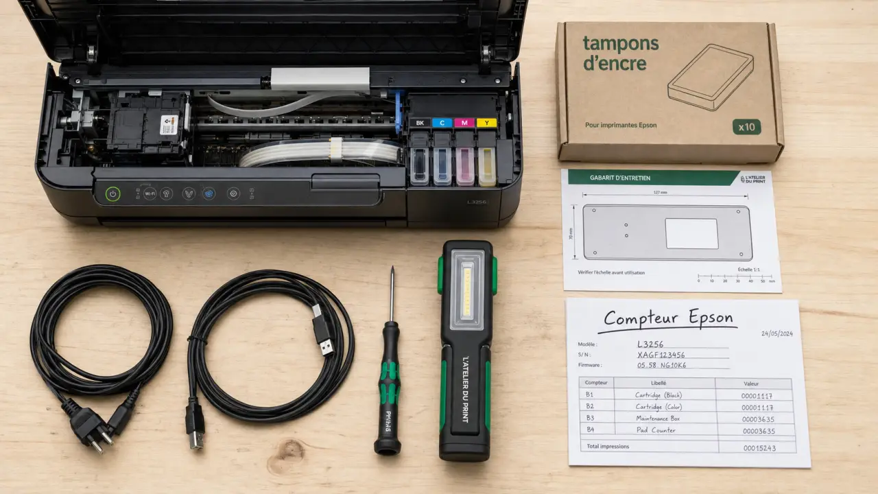 Logiciel remise à zéro compteur imprimante Epson gratuit : reset 90%
