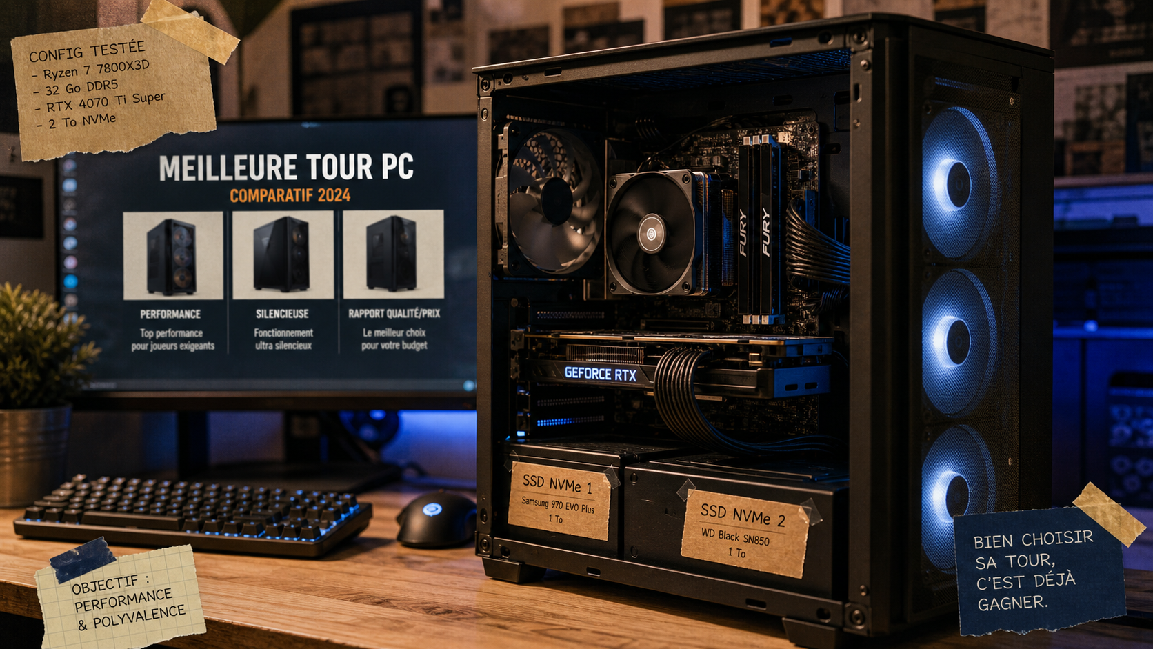 Meilleure tour PC rapport qualité-prix : 16 Go RAM et SSD NVMe