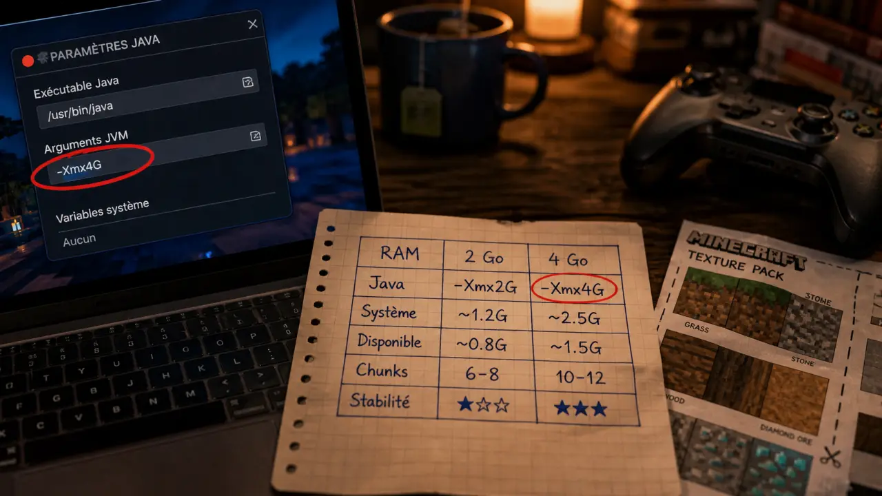Comment allouer plus de ram a minecraft : réglages RAM sans crashs