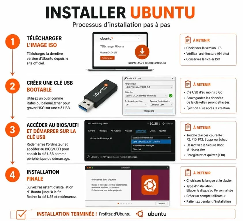 Processus étape par étape pour installer Ubuntu sur PC