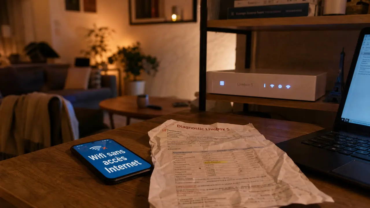 Livebox 5 problème de connexion wifi : vérifiez 2,4GHz, DHCP et sécurité