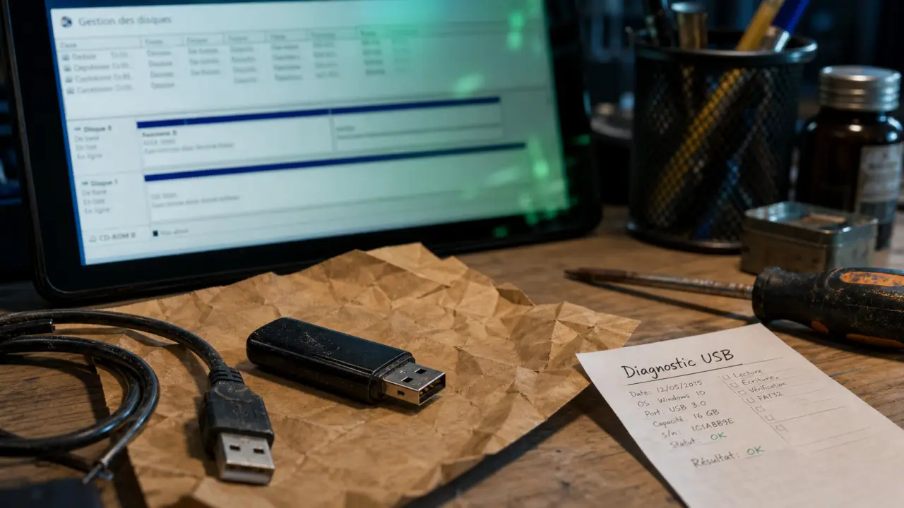 Reparer une cle usb : clé USB non reconnue, 0 Mo, demande de formatage