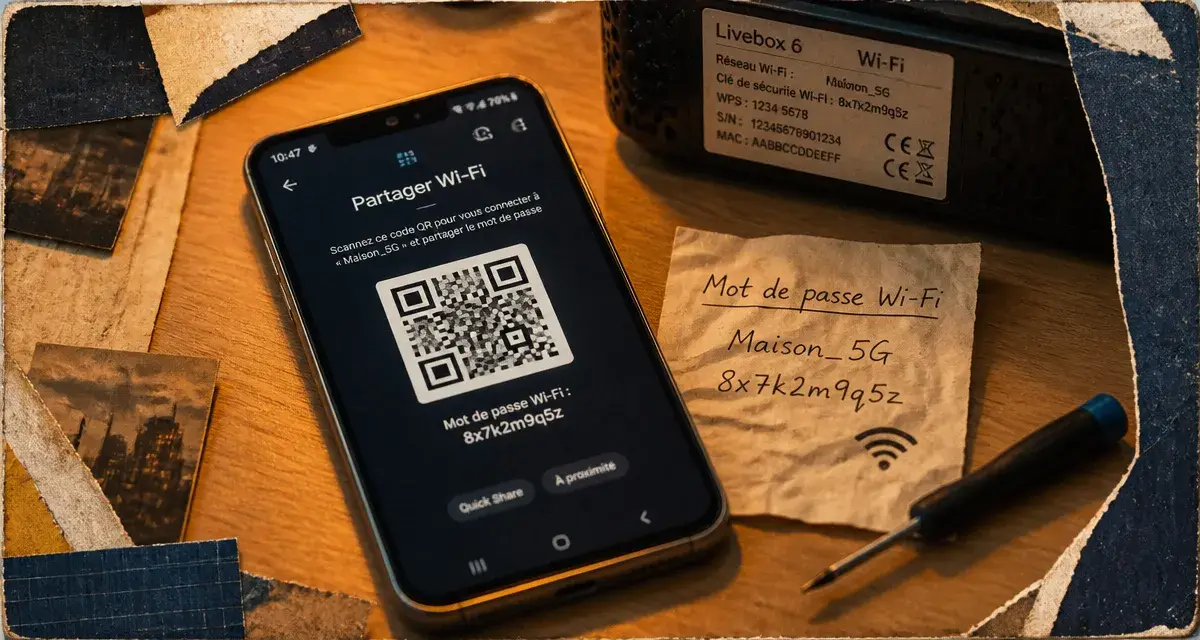Voir le mot de passe wifi android via le partage Wi‑Fi et QR code