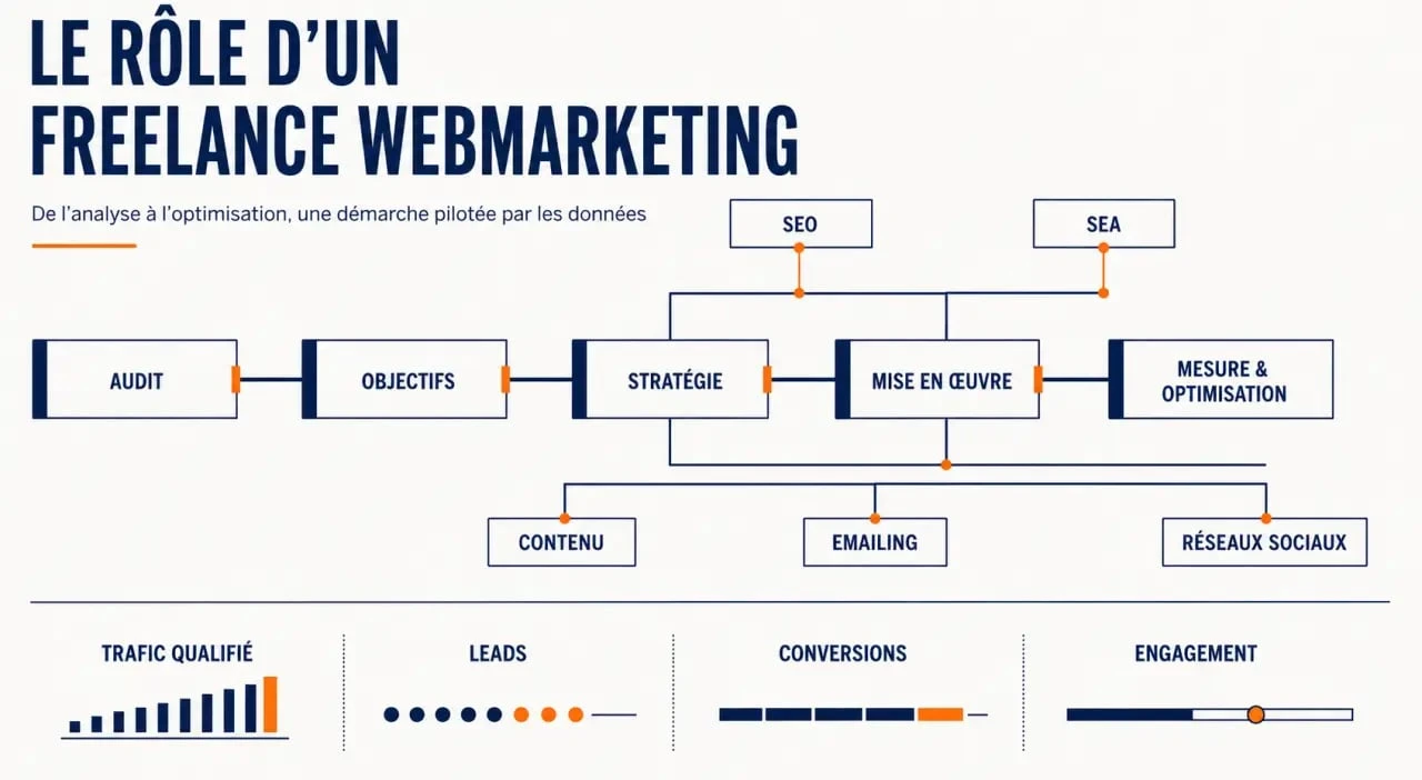 Freelance webmarketing : méthode de mission et principaux leviers d’acquisition