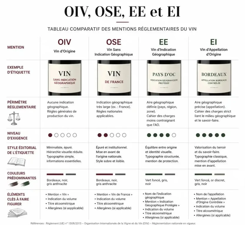 Comparatif réglementaire entre OIV, OSE, EE et EI pour la cybersécurité