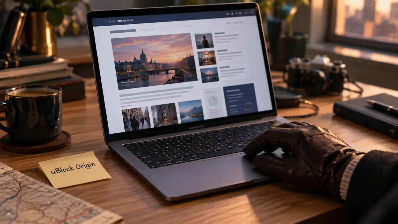 Meilleur adblock pour chrome : uBlock Origin, bloque pop-ups et traqueurs.