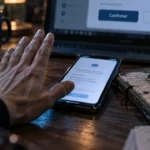Reflexe de doute en cybersécurité definition : main stop clique phishing