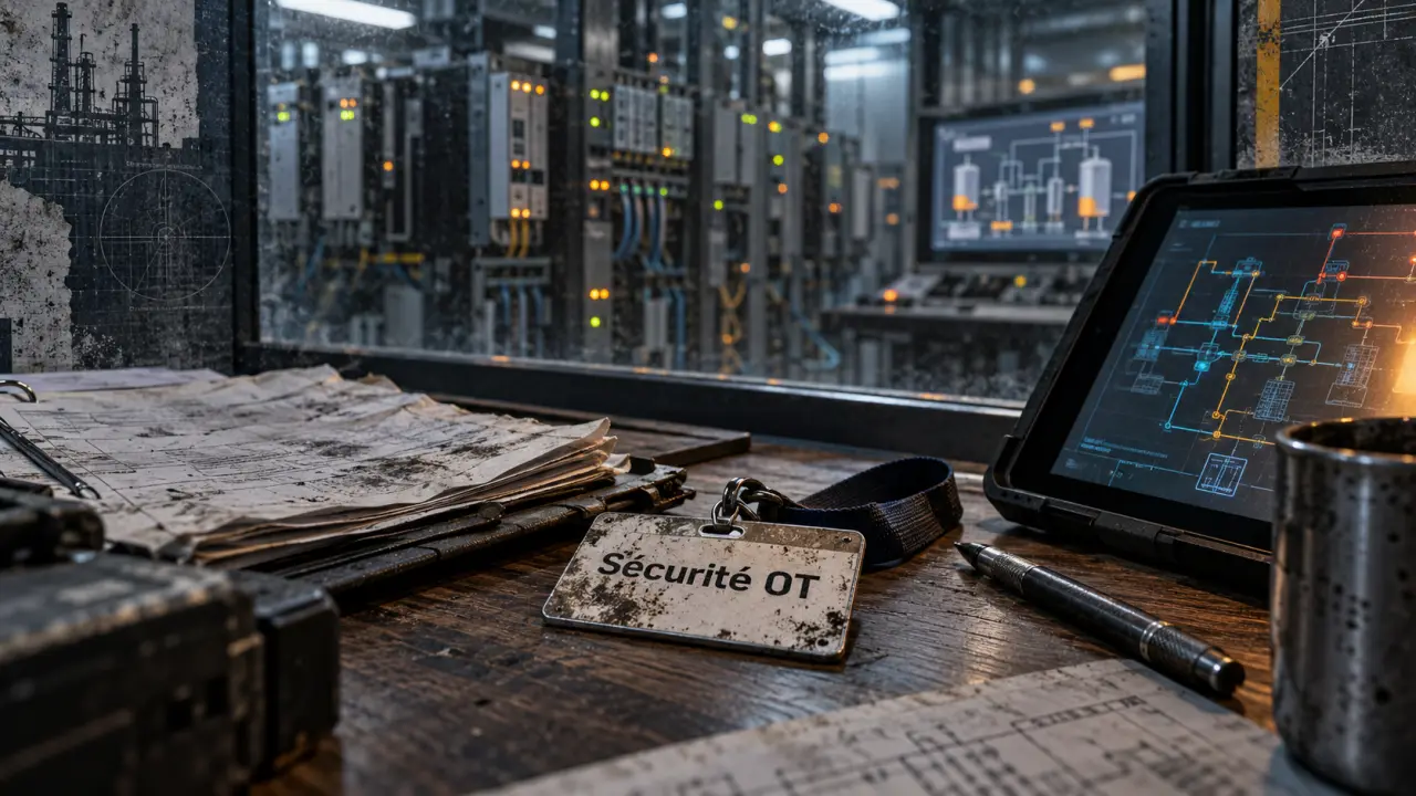 Cybersécurité OT en salle de contrôle industrielle : réseau et automates PLC protégés