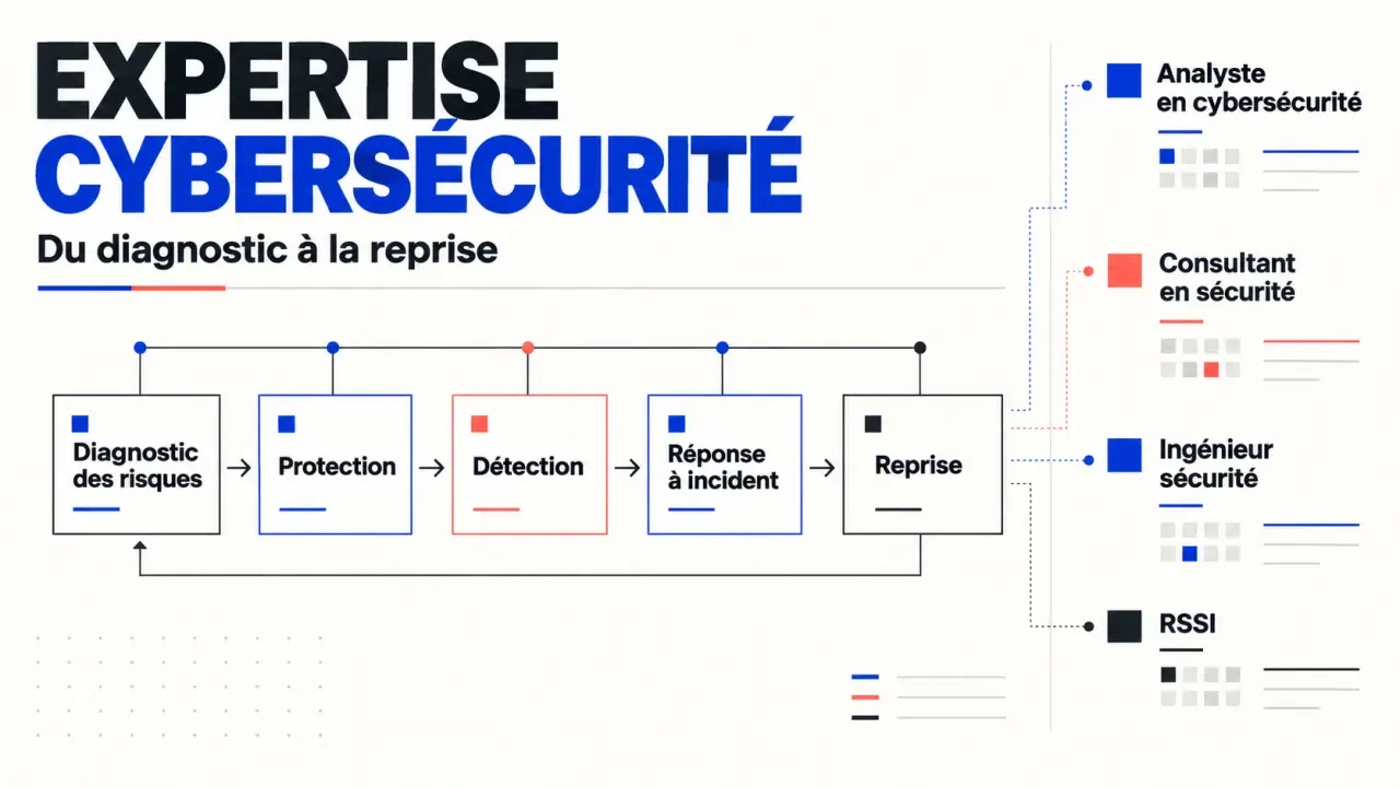 Schéma des missions et des métiers liés à l’expertise cybersécurité