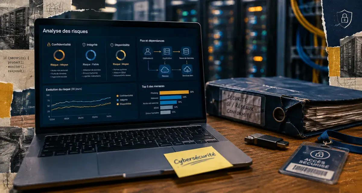 Expert cybersécurité : prévention, analyse et réaction sur tableau de risques