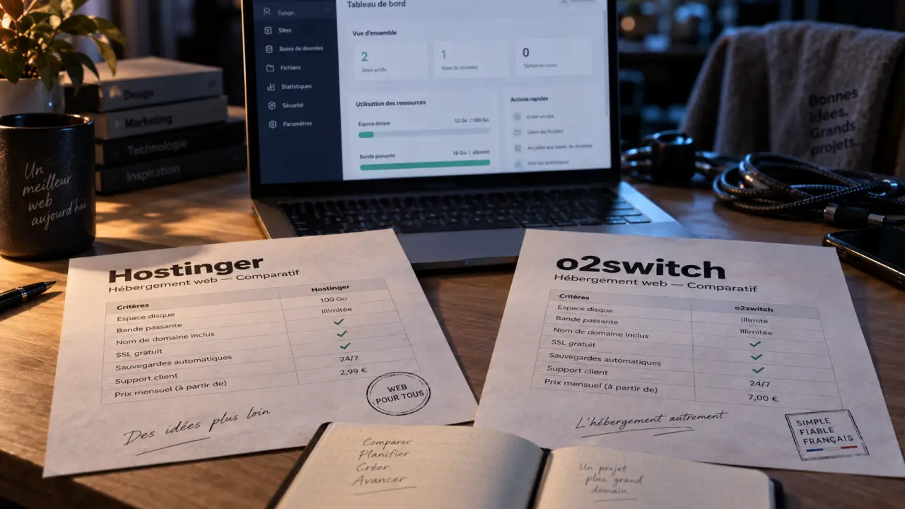 Hostinger vs o2switch : comparaison hébergement