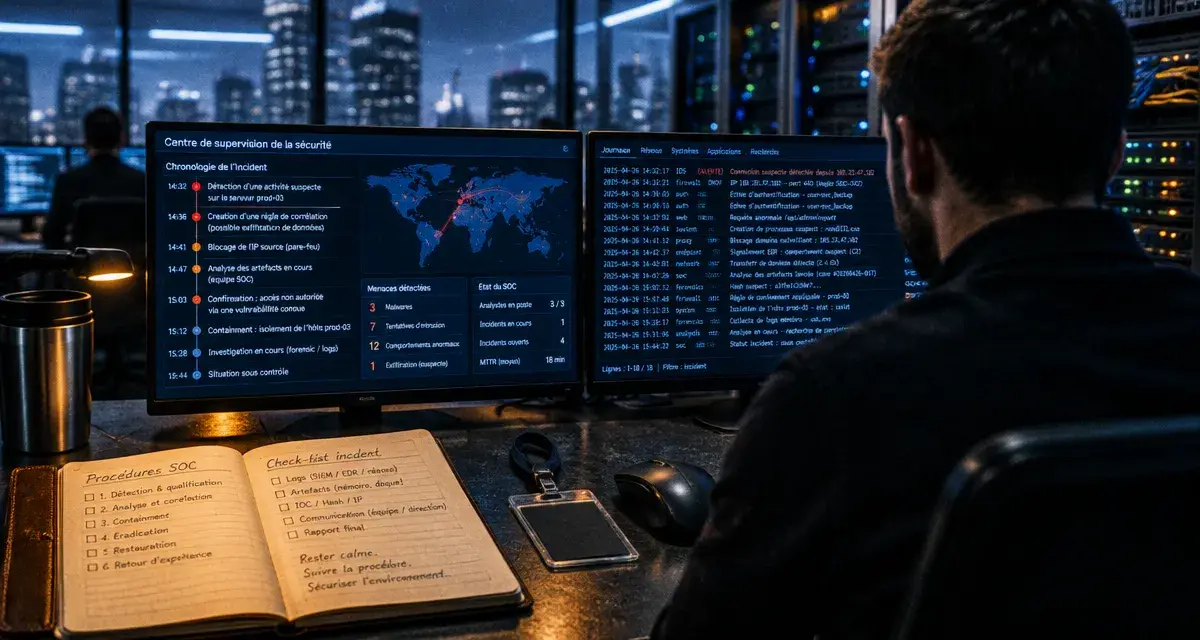 Ingénieur cybersécurité au SOC : logs et chronologie d’incident
