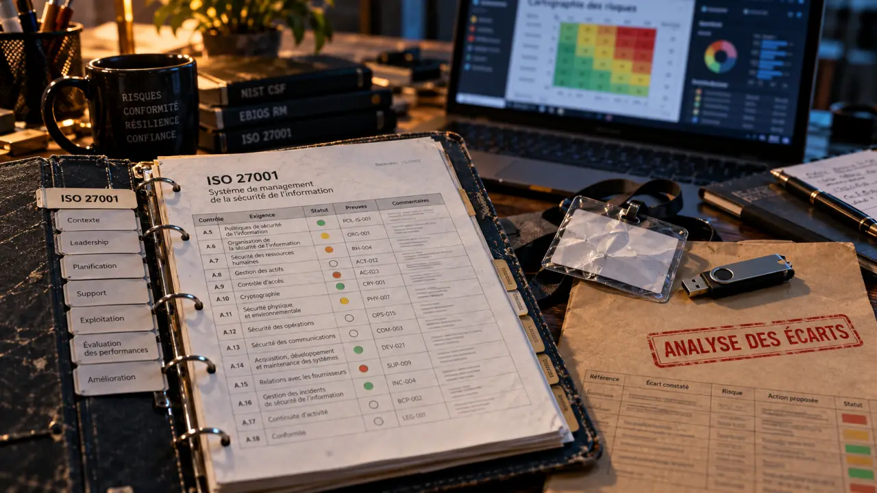 Norme cybersécurité avec ISO 27001, contrôles et analyse des écarts