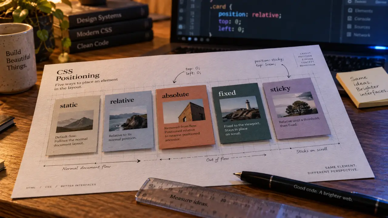 Position en css : repères 5 valeurs et offsets