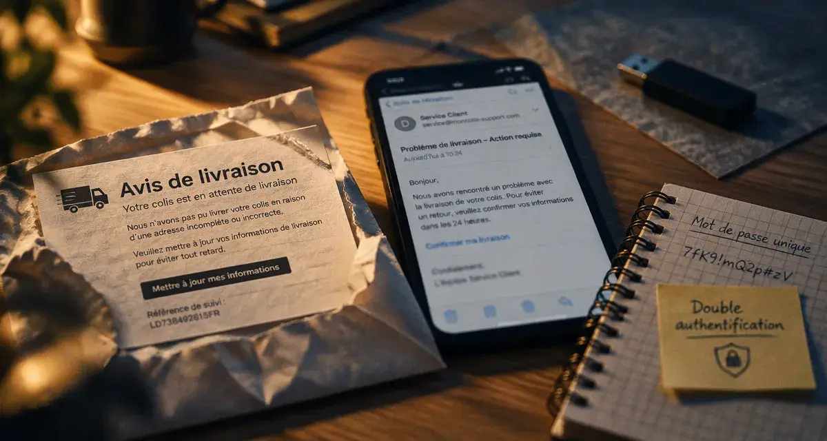Sensibilisation cybersécurité : faux avis de livraison et email frauduleux